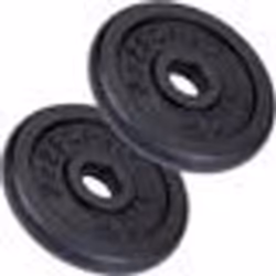Disques dEntraînement - ScSPORTS - 5 kg - Plaques en Fonte - Set de 2 x 25 kg - Fitness