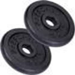 Disques dEntraînement - ScSPORTS - 5 kg - Plaques en Fonte - Set de 2 x 25 kg - Fitness