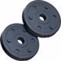 ScSPORTS® Jeu de Disques - 25 kg 2 x 125 kg 30/31 mm en Fonte Noir - Set de Disques de Poids Fitness Musculation à Domicile