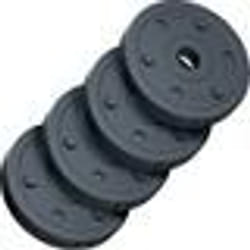 Disques de Poids - SCSPORTS - 5 kg (4x125kg) - Plastique - Noir - Haltères Fitness Musculation