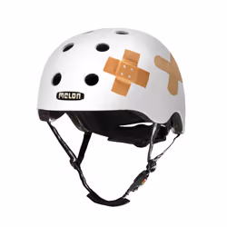 Melon Helmets Plastered White, Casque intégral, Coque rigide
