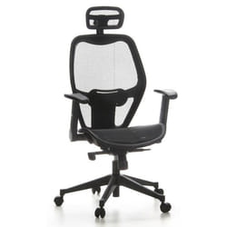 Siège de bureau de qualité professionnelle - hjh OFFICE - AIR-PORT - Noir - tissu maille