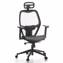 Siège de bureau de qualité professionnelle - hjh OFFICE - AIR-PORT - Gris Argent - tissu maille