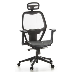 Siège de bureau de qualité professionnelle - hjh OFFICE - AIR-PORT - Gris Argent - tissu maille