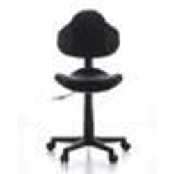 Siège de bureau enfant - hjh OFFICE - KIDDY GTI-2 - Tissu noir / gris - Assise coque - Roulettes auto-freinantes