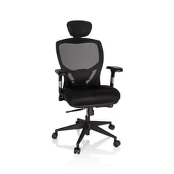 Siège de bureau haut de gamme - hjh OFFICE - VENUS BASE - Noir - tissu/tissu maille