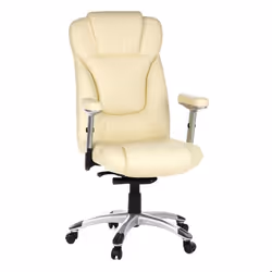 Siège de bureau / Fauteuil de direction EMBASSY 200 simili cuir crème hjh OFFICE