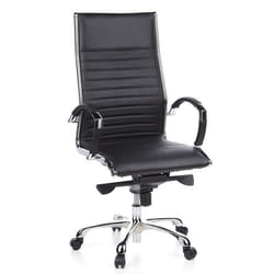 Siège de direction de qualité professionnelle - hjh OFFICE - PARMA 20 - Noir - cuir