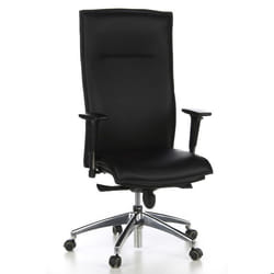 Siège de direction de luxe - hjh OFFICE - MURANO 20 - Noir - cuir
