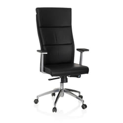 Siège de direction de luxe  - hjh OFFICE - MONZA 20 - Noir - cuir