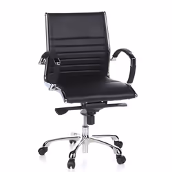Siège de direction de qualité professionnelle - hjh OFFICE - PARMA 10 - Noir - cuir