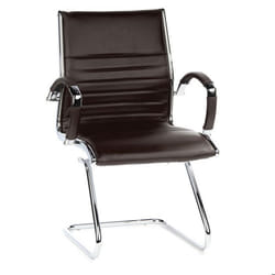 Chaises cantilever - hjh OFFICE - PARMA V - Marron - cuir