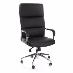 Siège de direction de qualité professionnelle - hjh OFFICE - BRUNELLO 20 - Noir - similicuir