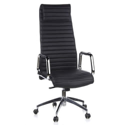 Siège de direction de luxe - hjh OFFICE - ASPERA 20 - Noir - cuir