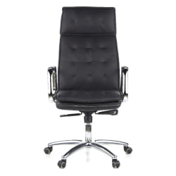 HJH Office VILLA 20 - Fauteuil de bureau cuir noir