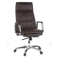 Siège de direction de qualité professionnelle - hjh OFFICE - VILLA 20 - Marron - cuir