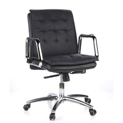 Siège de direction de qualité professionnelle - hjh OFFICE - VILLA 10 - Noir - cuir