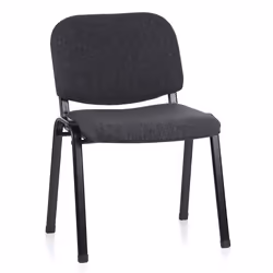 Chaise à quatre pieds - hjh OFFICE - XT 600 SW - Noir/Anthracite - Tissu