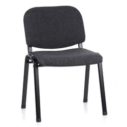Chaise à quatre pieds - hjh OFFICE - XT 600 SW - Noir/Anthracite - Tissu