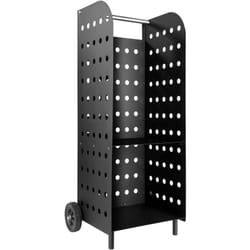 Porte bûches en acier avec plancher supplémentaire
