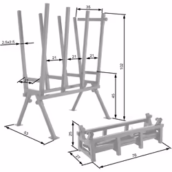 TecTake 400737 chevalet - Vue supplémentaire 6