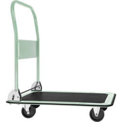 Tectake - Chariot à plateforme poignée pliable 2 Roues pivotantes à frein et 2 roues fixes