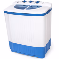TecTake 400777, Charge par dessus, Pose libre, Bleu, Blanc, Haut, Rotatif, 3,5 kg