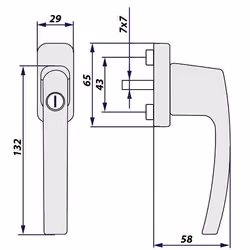TecTake 400899 poignée et fermeture de porte Blanc - Vue supplémentaire 5