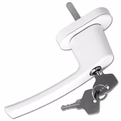 TECTAKE Lot de 6 poignées de fenêtre - blanc