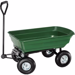 Description générale Ce chariot de jardin inclinable avec benne basculante mesure 110 cm x 50 cm x 52 cm et peut supporter un ...