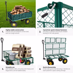 TecTake 400973 Chariot de camping Vert