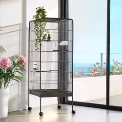 TecTake 401004 cage et trépied pour oiseaux