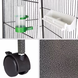 TecTake 401004 cage et trépied pour oiseaux