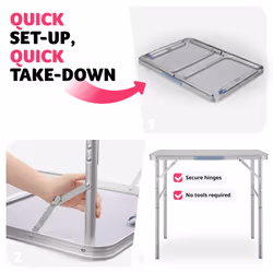 TecTake 401066 table de camping Gris - Vue supplémentaire 5