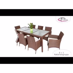 TecTake 401161 ensemble de meubles de jardin Noir