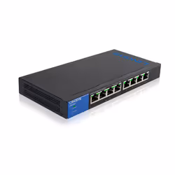 Linksys Commutateur Gigabit PoE de bureau à 8 ports (LGS108P), Non-géré, L2, Gigabit Ethernet (10/100/1000), Connexion Ethern ...