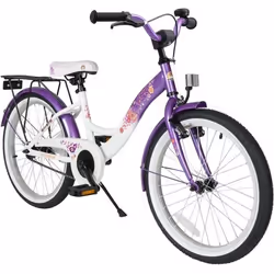 Vélo pour enfants - BIKESTAR - 20 pouces - Lilas Blanc - Réglable - Freins à rétropédalage