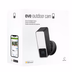 Eve Outdoor Cam, Extérieure, Avec fil &amp;sans fil, Mur, Noir, Blanc, Boîte, IP55