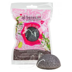Benecos Natural Care Eponge Konjac au Charbon de Bambou Peaux à Tendance Grasse