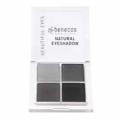 benecos Natural Quattro Eyeshadow, Poudre, Fumé, Multicolore, 4 couleurs, Mat, Brillant, 8 g