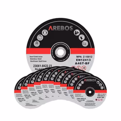 AREBOS Meule à tronçonner 50x 230 mm  Fer Métal Acier Inox Aluminium (230 x 10 x 222 mm)