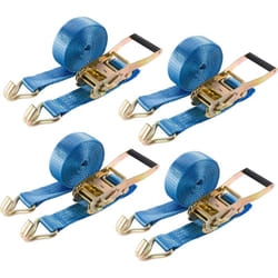 Arebos - 4 x Sangle d'arrimage d'attache 6m x 50mm LC5000 daN 5 Tonnes Polyester