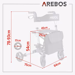 Arebos 4260199756577 déambulateur et marcheur Noir - Vue supplémentaire 2