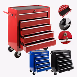 Arebos Servante à outils - 5 compartiments
