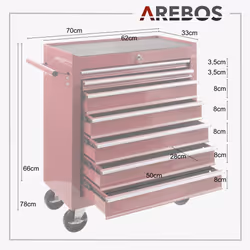 Arebos 4260199758199 chariot de service Rouge