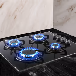 Arebos AR-HE-GH63 Noir Comptoir 63 cm Gaz 4 zone(s)