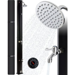 Douche Solaire 35 litres 216cm incl. Capot de protection avec thermomètre intégré pommeau de douche rond - Arebos