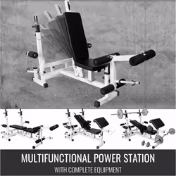 Gorilla Sports 100115-00022-0001 banc de musculation Noir, Blanc - Vue supplémentaire 9