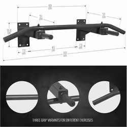 Gorilla Sports 100120-00019-0001 barre de traction avec extenseurs