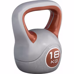 KETTLEBELL FITNESS - Haltère russe de 18 KG avec intérieur en ciment et revêtement vinyle de haute qualité. DIMENSIONS : haut ...
